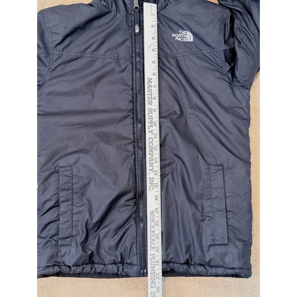 The North Face Reversible Black Puffer Fleece Jacket Youth Large 10-12 Gorpcore